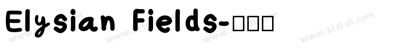 Elysian Fields字体转换